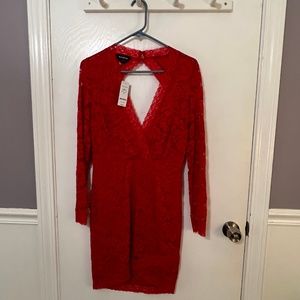 Bebe Red Lace Dress